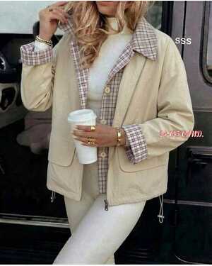 Женская Весеннее Ветровка ФАБРИЧНЫЙ КИТАЙ Ткань Х/Б