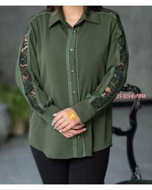 Женская Рубашка Блузка Ткань лайт