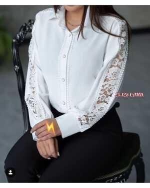 Женская Рубашка Блузка Ткань лайт