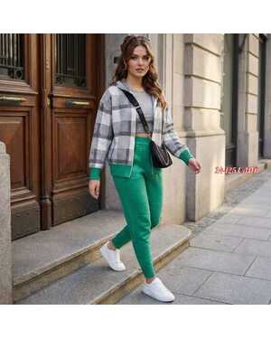 Женский костюм Брюки + кардиган (двойка) Ткань кард драп Ткань брюки флис в размер