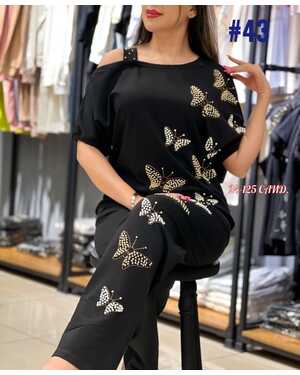 Женский костюм Бабочки со стразами Ткань: трикотаж