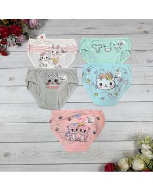 Набор трусов для детей, хлопок Nicoletta Состав : Хлопок 95%, Эластан 5% Размер: 2(2-3 года), 3(4-5 лет), 4(6-7 лет) Страна Турция