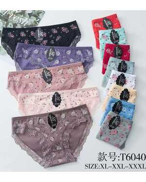 ТРУСИКИ ЖЕНСКИЕ ТКАНЬ ХЛОПОК УПАКОВКА 10ШТ ОДИН РАЗМЕР, РАЗНЫЙ ЦВЕТ