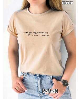 ЖЕНСКАЯ ФУТБОЛКА ТКАНЬ ХЛОПОК