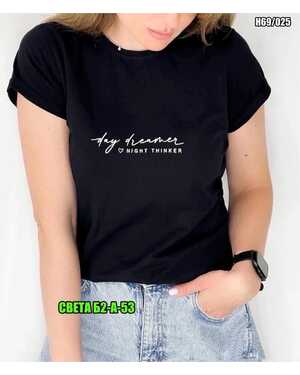 ЖЕНСКАЯ ФУТБОЛКА ТКАНЬ ХЛОПОК