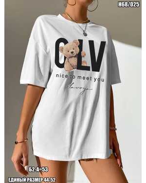 ЖЕНСКАЯ ФУТБОЛКА ТКАНЬ ХЛОПОК РАЗМЕР ЕДИНЫЙ 44-52