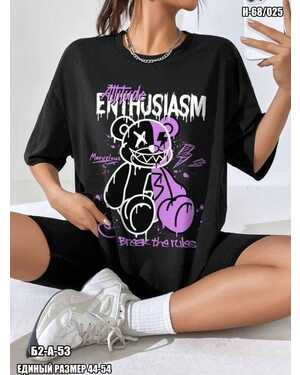 ЖЕНСКАЯ ФУТБОЛКА ТКАНЬ ХЛОПОК РАЗМЕР ЕДИНЫЙ 44-52