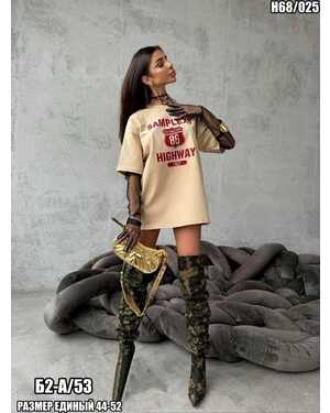 ЖЕНСКАЯ ФУТБОЛКА ТКАНЬ ХЛОПОК РАЗМЕР ЕДИНЫЙ 44-52