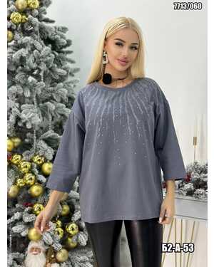 ЖЕНСКАЯ КОФТА СО СТРАЗАМИ РУКАВ 3/4