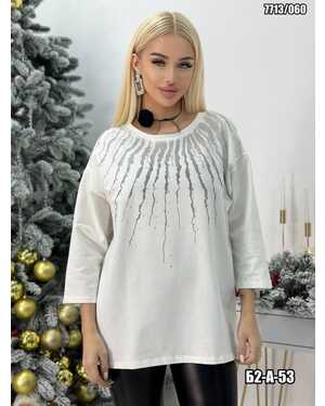 ЖЕНСКАЯ КОФТА СО СТРАЗАМИ РУКАВ 3/4