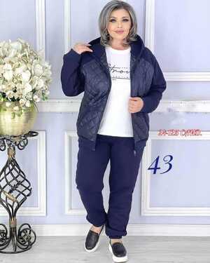 ЖЕНСКИЙ КОСТЮМ ДВОЙКА ТКАНЬ:ФЛИС С СИНТЕПОН В РАЗМЕР