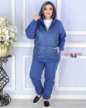 ЖЕНСКИЙ КОСТЮМ ДВОЙКА ТКАНЬ:ФЛИС С СИНТЕПОН В РАЗМЕР