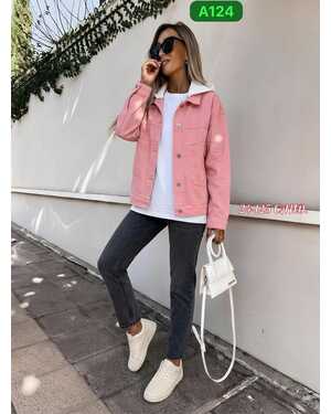 ЖЕНСКАЯ Джинсовая куртка с Капюшоном отстёгивается Китай (S-46) (M-48) (L-50) (XL-52) (2XL-54)