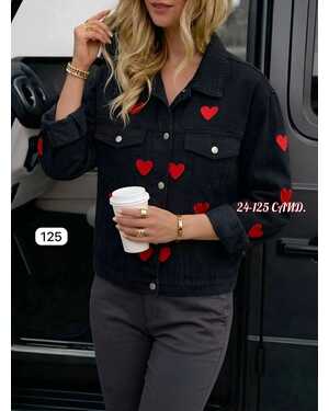 Женская джинсовая куртка Фабричный Китай Размер (M) 44/46 (L) 48/50 (XL) 50/52