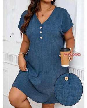 Женское платье ткань лен полиэстер