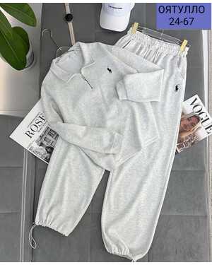 Женский костюм двойка Polo Логотип вышивка Размеры: S (42-44) М(46-48) L(50-52) Ткань: Турецкая Двунитка