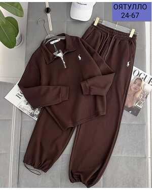 Женский костюм двойка Polo Логотип вышивка Размеры: S (42-44) М(46-48) L(50-52) Ткань: Турецкая Двунитка