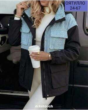 Женская Джинсовая куртка с капюшоном Фабричный Китай Размеры: (M 48-50)(L 52-54)(XL 56-58)