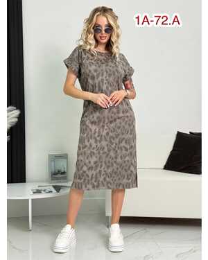 ЖЕНСКОЕ ПЛАТЬЕ ТКАНЬ ХЛОПОК РАЗМЕР ЕДИНЫЙ 42-50