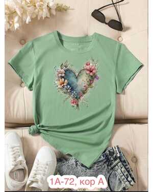 ЖЕНСКАЯ ФУТБОЛКА ТКАНЬ ХЛОПОК