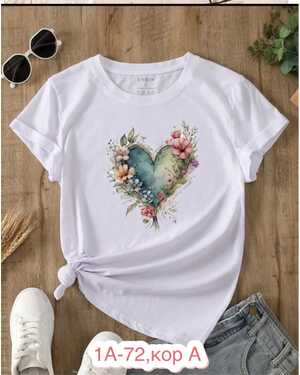 ЖЕНСКАЯ ФУТБОЛКА ТКАНЬ ХЛОПОК