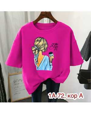 ЖЕНСКАЯ ФУТБОЛКА ТКАНЬ ХЛОПОК