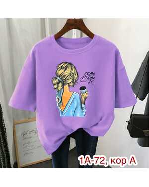 ЖЕНСКАЯ ФУТБОЛКА ТКАНЬ ХЛОПОК