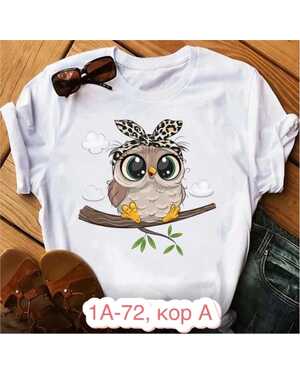 ЖЕНСКАЯ ФУТБОЛКА ТКАНЬ ХЛОПОК