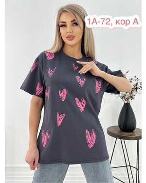 ЖЕНСКАЯ ФУТБОЛКА ТКАНЬ ХЛОПОК РАЗМЕР ОВЕРСАЙЗ 42-50