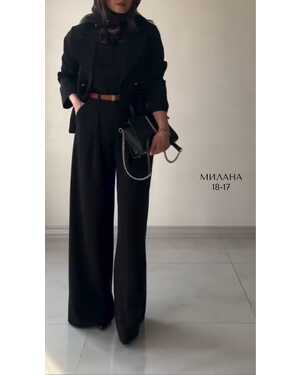 Женский костюм двойка Ткань: Барби с подкладкой (ремень в комплекте)