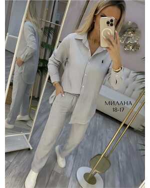 Женский костюм-двойка Ткань: Лен Качество люкс