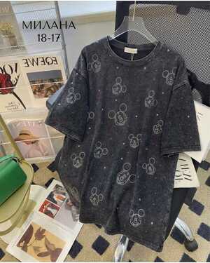 Женская Шикарные футболки «варёнка» со стразами