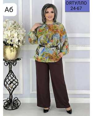 ЖЕНСКИЙ КОСТЮМ ТРОЙКА ТКАНЬ ШИФОН ФАБРИЧНЫЙ КИТАЙ ЦВЕТА БЕЗ ВЫБОРА