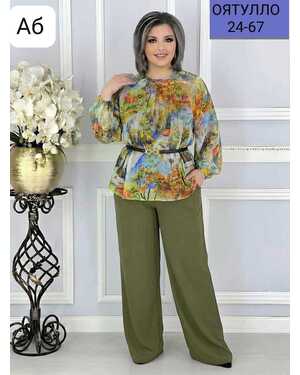 ЖЕНСКИЙ КОСТЮМ ТРОЙКА ТКАНЬ ШИФОН ФАБРИЧНЫЙ КИТАЙ ЦВЕТА БЕЗ ВЫБОРА