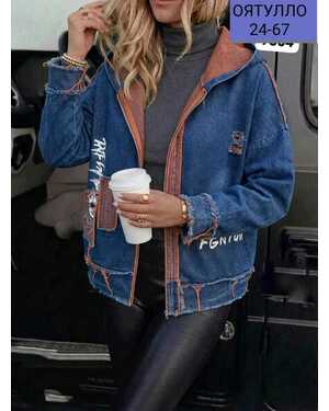 Женская курточка Ткань джинс Размер (M44-46) (L48-50) (XL52-54) Свободный крой фабричный качество