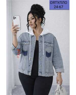 Женская Джинсовая куртка с Отличное фабричное качество (Китай)
