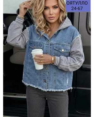 Женская Джинсовая куртка Рукав плащёвка Размер M44-46 L48-50 XL52-54