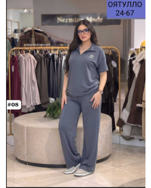 Женский костюм двойка GUCCI Логотип вышивка Размеры: (50/58 ) единый Ткань: Турецкая Двунитка