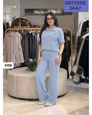 Женский костюм двойка GUCCI Логотип вышивка Размеры: (50/58 ) единый Ткань: Турецкая Двунитка