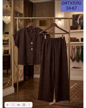 Женский костюм ткань х/б полиэстер (пуговицы как на коричневом костюме)