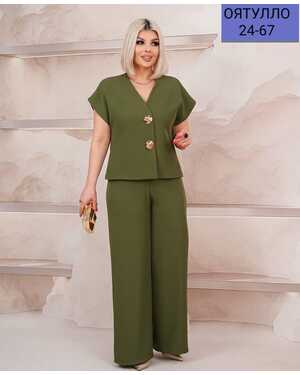 Женский костюм ткань х/б полиэстер (пуговицы как на коричневом костюме)