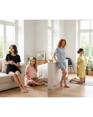 ЖЕНСКАЯ ПИЖАМА ТКАНЬ РУБИНА ХЛОПОК