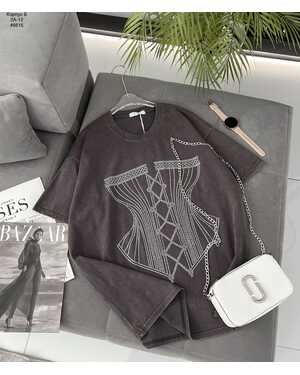 ЖЕНСКАЯ ФУТБОЛКА СО СТРАЗАМИ РАЗМЕР ЕДИНЫЙ 42-50 ФАБРИЧНОЕ КАЧЕСТВО