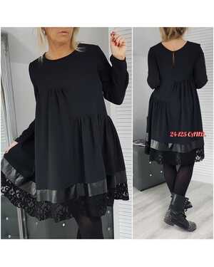 Женское платье Ткань Трикотаж плюс Кожа