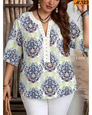 Женская рубашка. Размеры: XL (50–52), 2XL (52–54), 3XL (54–56). Фабричный Китай. Ткань — штапель.