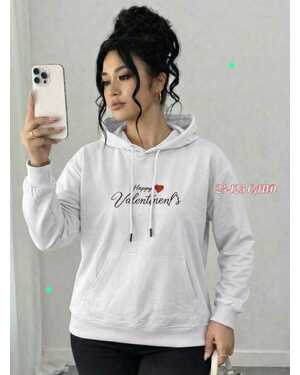 Женская худи толстовка Размер: 48/56 единый Фабричный Китай Ткань Двунитка