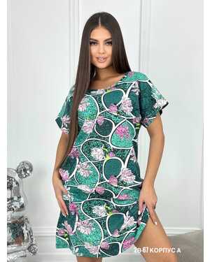 ЖЕНСКАЯ ТУНИКА ДЛЯ ДОМА В РАЗМЕР ТКАНЬ ХЛОПОК