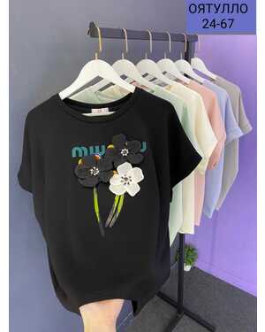 ЖЕНСКАЯ ФУТБОЛКА ФАБРИЧНЫЙ КИТАЙ РАЗМЕР ЕДИНЫЙ 60-70