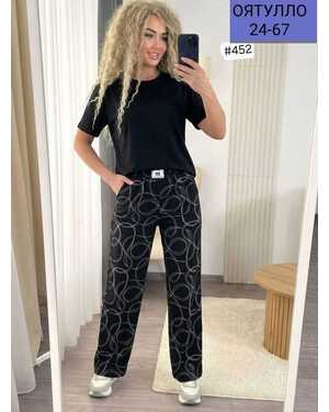 Женские Штаны Ткань Лён Х/Б Размер 46/54 единый Фабричный Китай