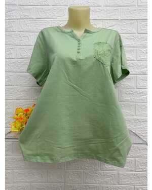 Женская Футболка Состав ткань: 95% Хлопок ( Cotton ), 5% Спандекс Размер: Единый 50-56